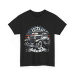 Flag Village USA Vintage Car Flag T-SHIRT Heavy Cotton Tee USA0011