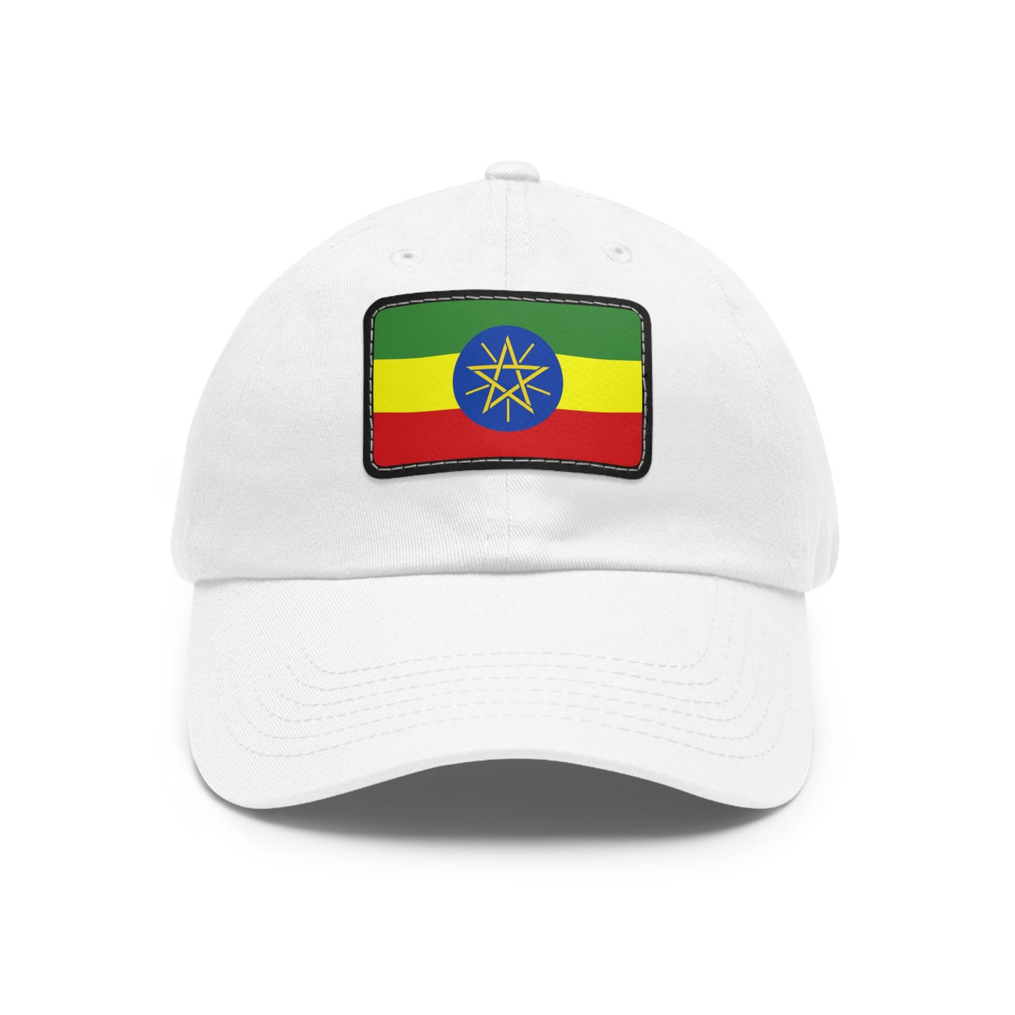 Flag Village Ethiopia Flag Hat Cap with Leather Patch