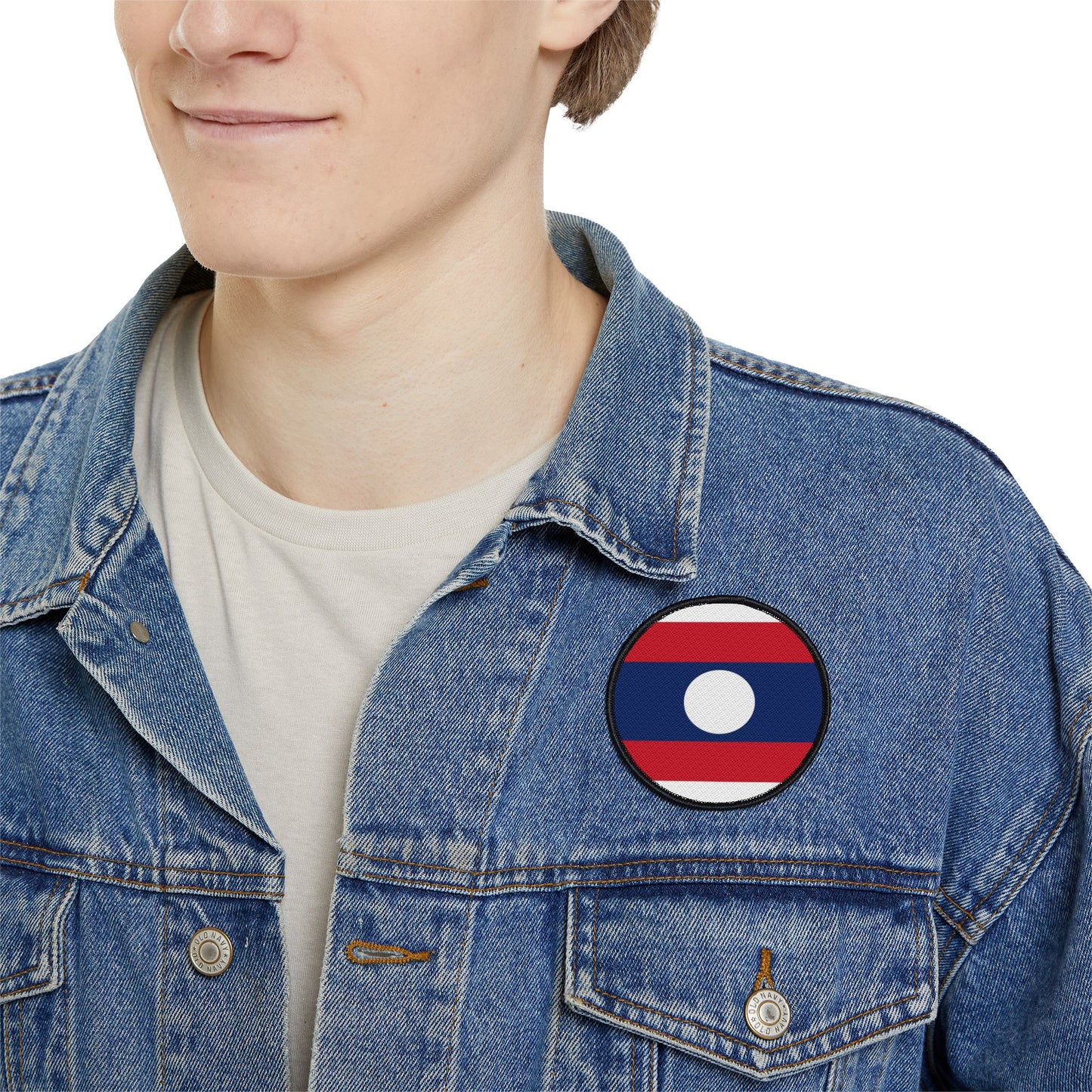 Flag Village Laos Flag Embroidery Iron-On Patches