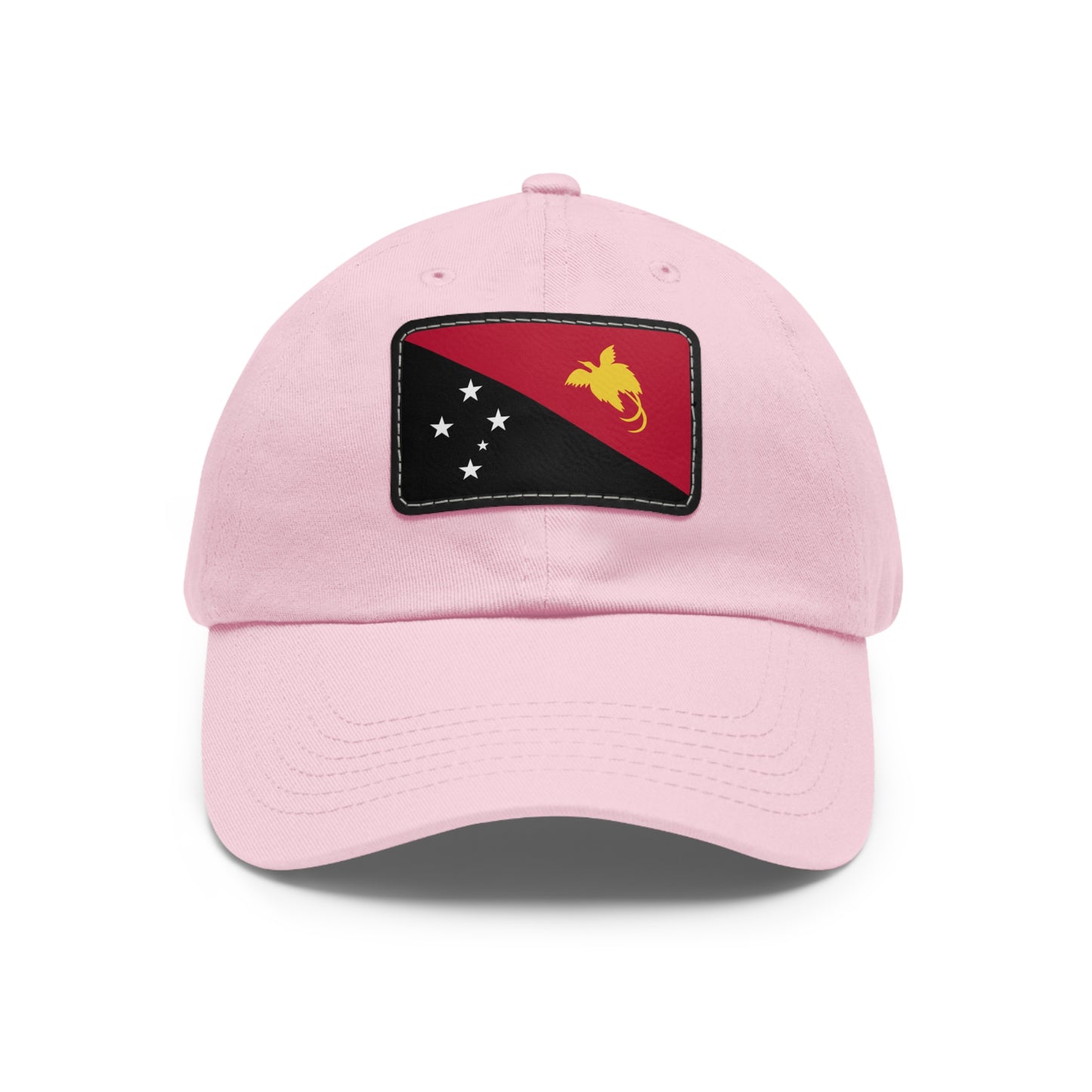 Flag Village Papua New Guinea Flag Hat Cap with Leather Patch