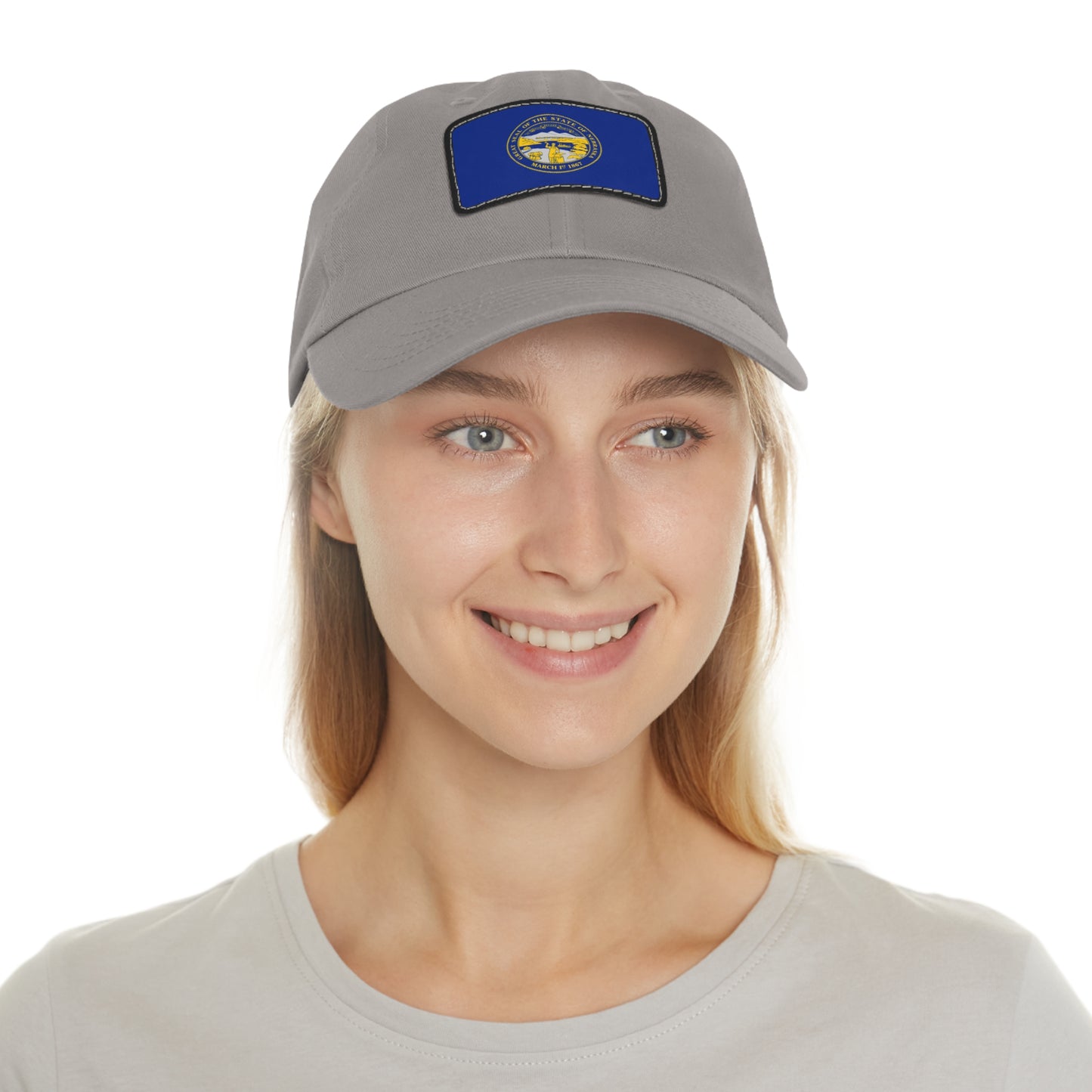 Flag Village USA Nebraska State Flag Hat Cap with Leather Patch