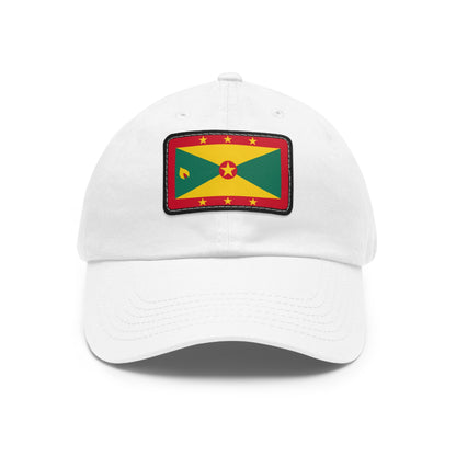 Flag Village Grenada Flag Hat Cap with Leather Patch