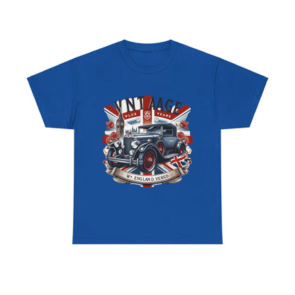 Flag Village UK Vintage Car Flag T-SHIRT Heavy Cotton Tee UK0007