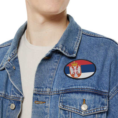 Flag Village Serbia Flag Embroidery Iron-On Patches