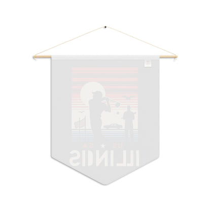 Flag Village Illinois State Flag Pennant Sporting Home Wall decoration IL0001