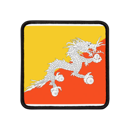 Flag Village Bhutan Flag Embroidery Iron-On Patches