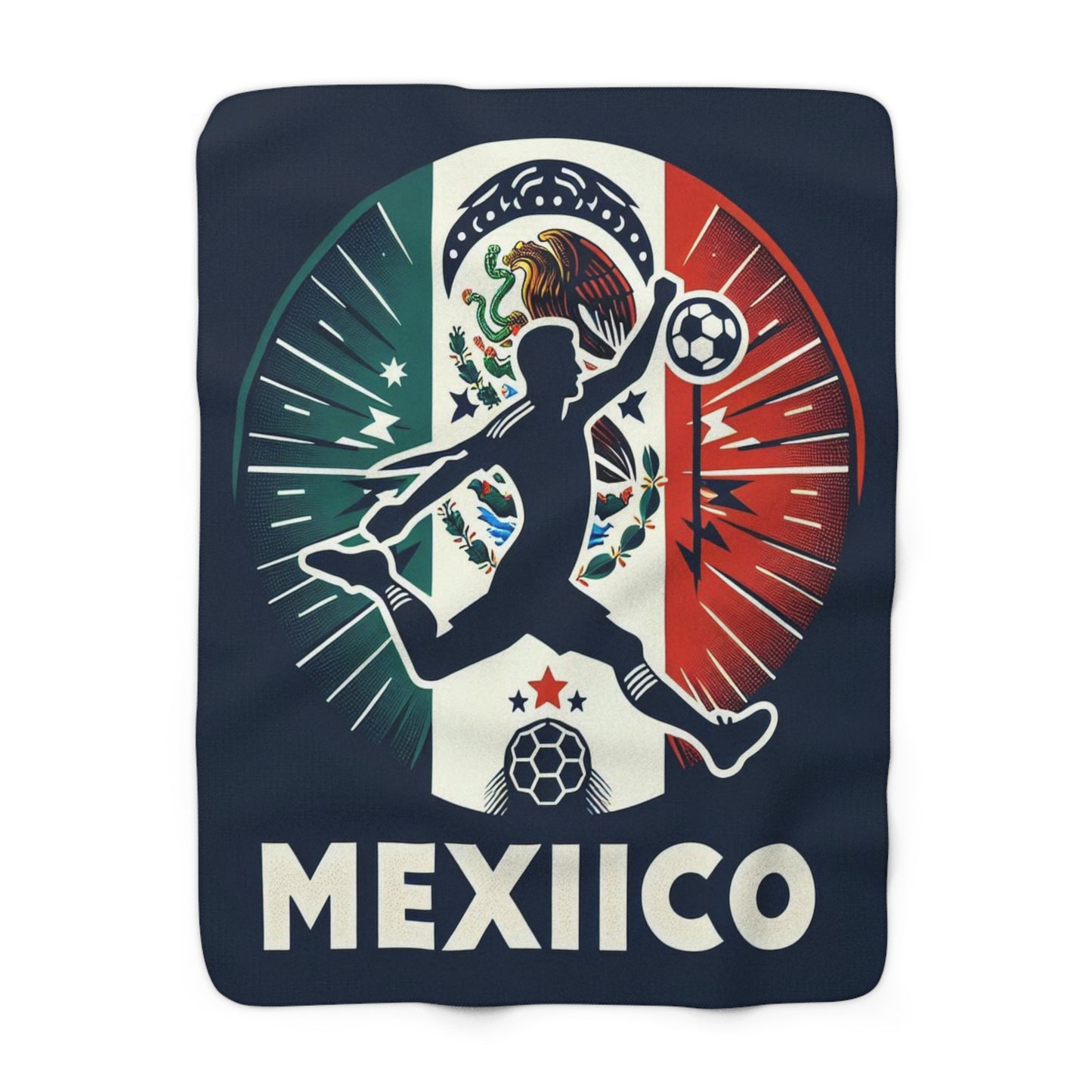 Flag Village MEXICO Sporting Flag Sherpa Fleece Blanket MEX0011