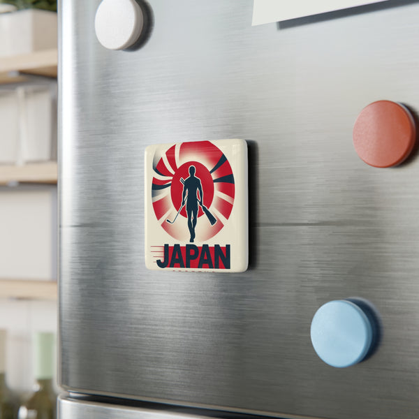 Flag Village Japan Flag Sporting Porcelain Magnet, Square JPN0005