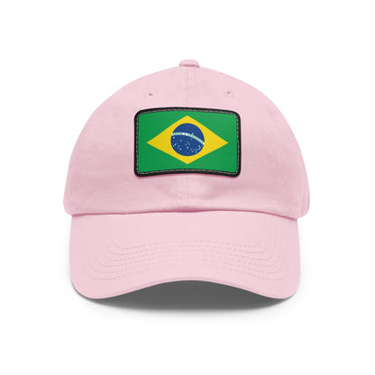 Flag Village Brazil Flag Hat Cap with Leather Patch