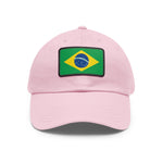 Flag Village Brazil Flag Hat Cap with Leather Patch
