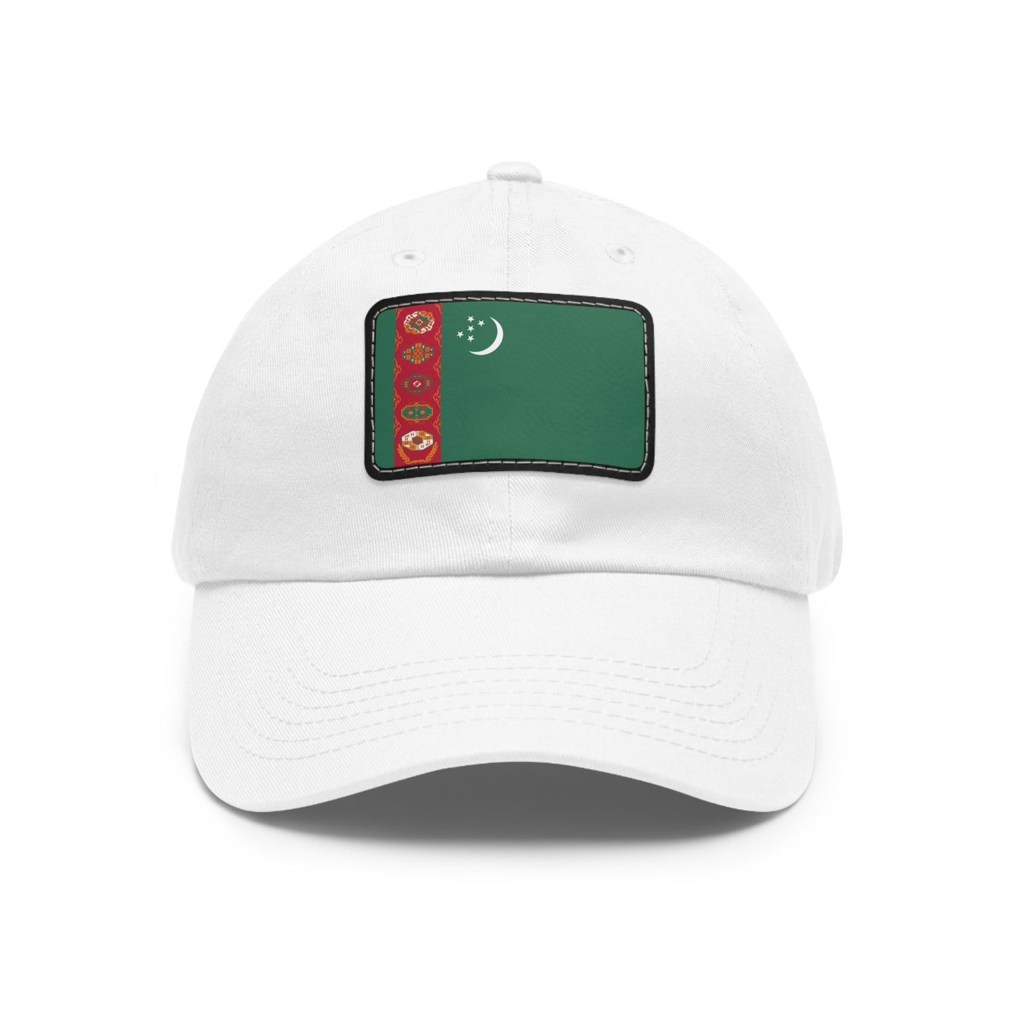 Flag Village Turkmenistan Flag Hat Cap with Leather Patch