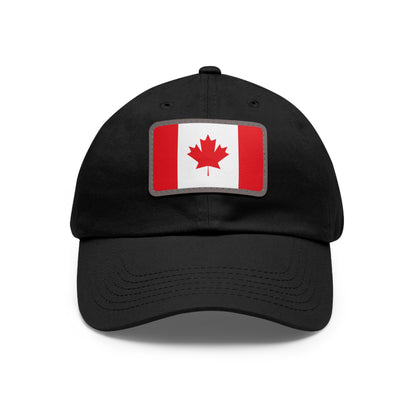 Flag Village Canada Flag Hat Cap with Leather Patch