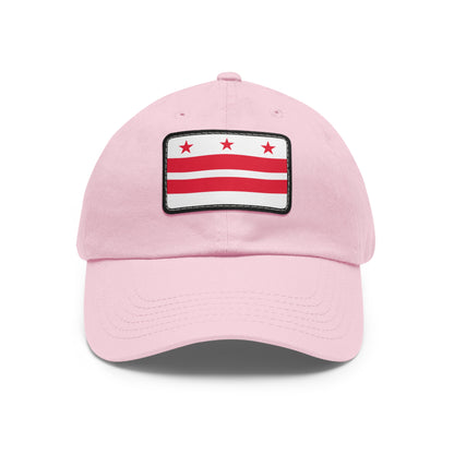 Flag Village USA District of Columbia State Flag Hat Cap with Leather Patch