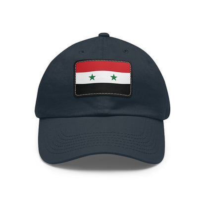 Flag Village Syria Flag Hat Cap with Leather Patch