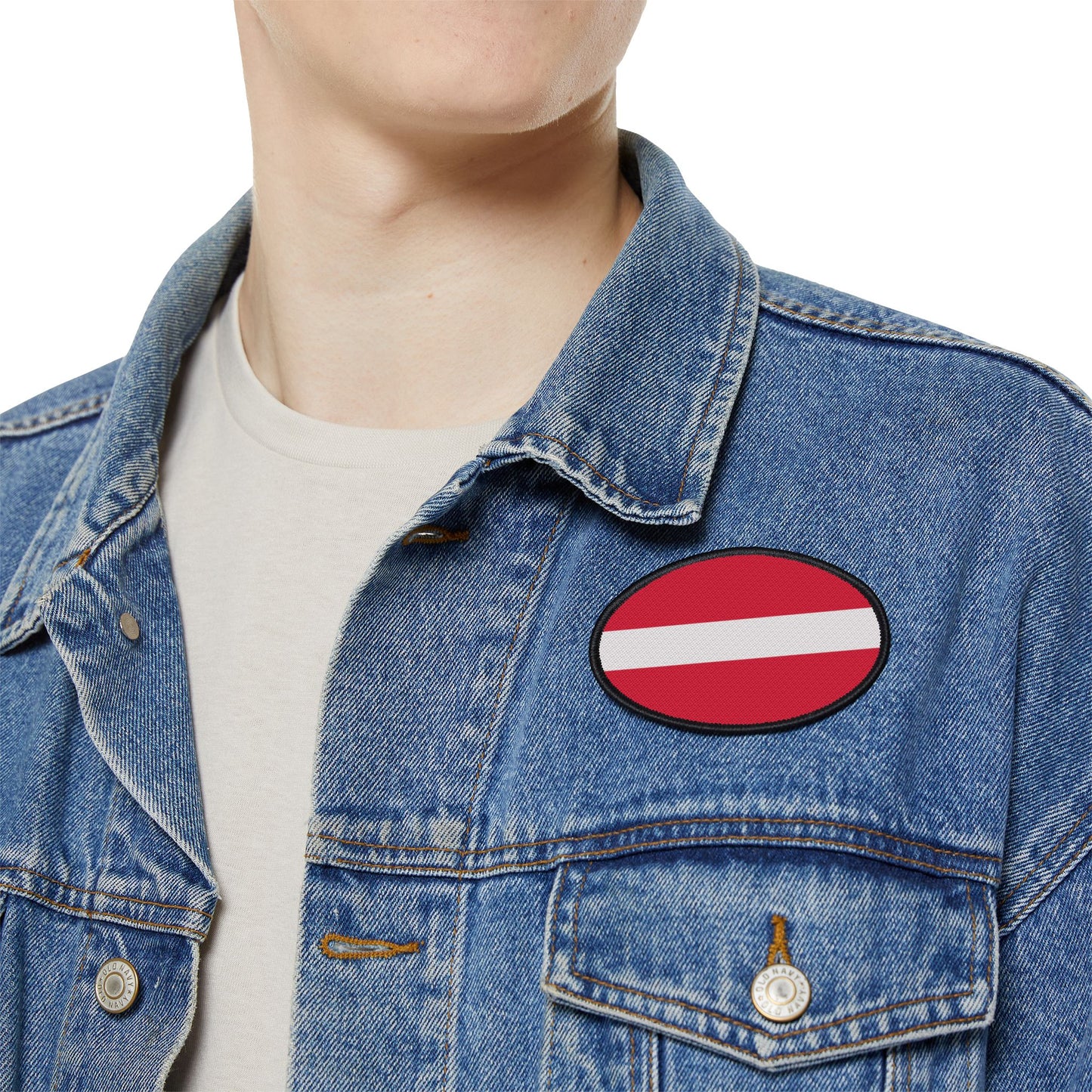 Flag Village Latvia Flag Embroidery Iron-On Patches