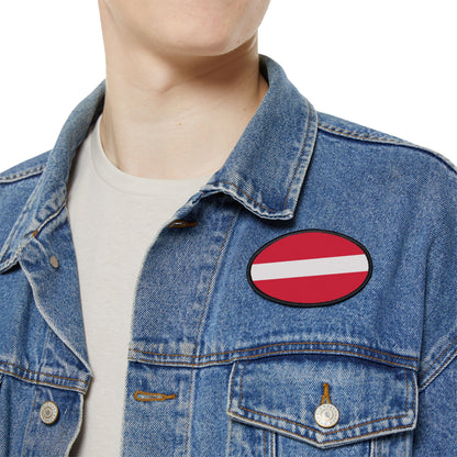 Flag Village Latvia Flag Embroidery Iron-On Patches