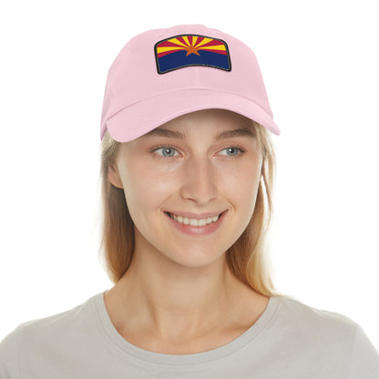 Flag Village USA Arizona State Flag Hat Cap with Leather Patch