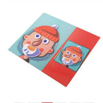 Flag Village Montessori Magnetic Fun Puzzle Children's Wooden Puzzle Box Game Cartoon Educational Painting Toys For Children Gift Antistress