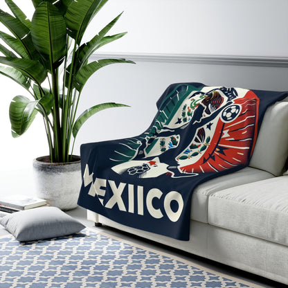 Flag Village MEXICO Sporting Flag Sherpa Fleece Blanket MEX0011