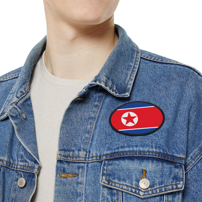 Flag Village North Korea Flag Embroidery Iron-On Patches