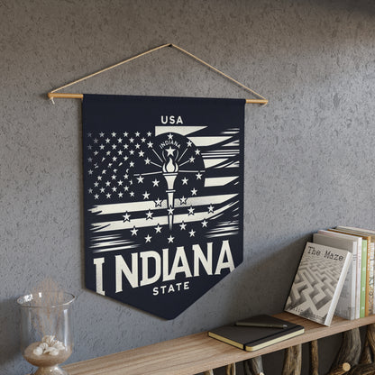 Flag Village Indiana State Flag Pennant Sporting Home Wall decoration IN0002