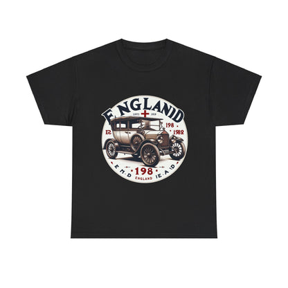 Flag Village UK Vintage Car Flag T-SHIRT Heavy Cotton Tee UK0019