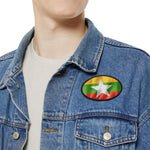Flag Village Myanmar Flag Embroidery Iron-On Patches