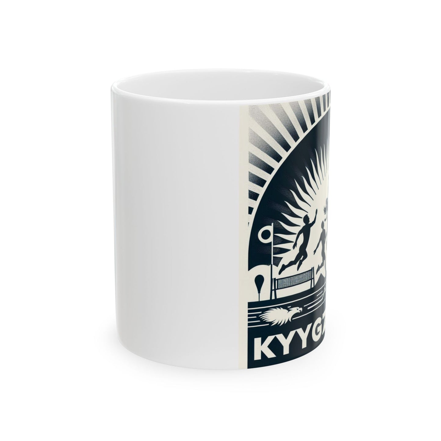 Flag Village Kyrgyzstan Sporting Flag Ceramic Coffee Mug 11oz KGZ0007