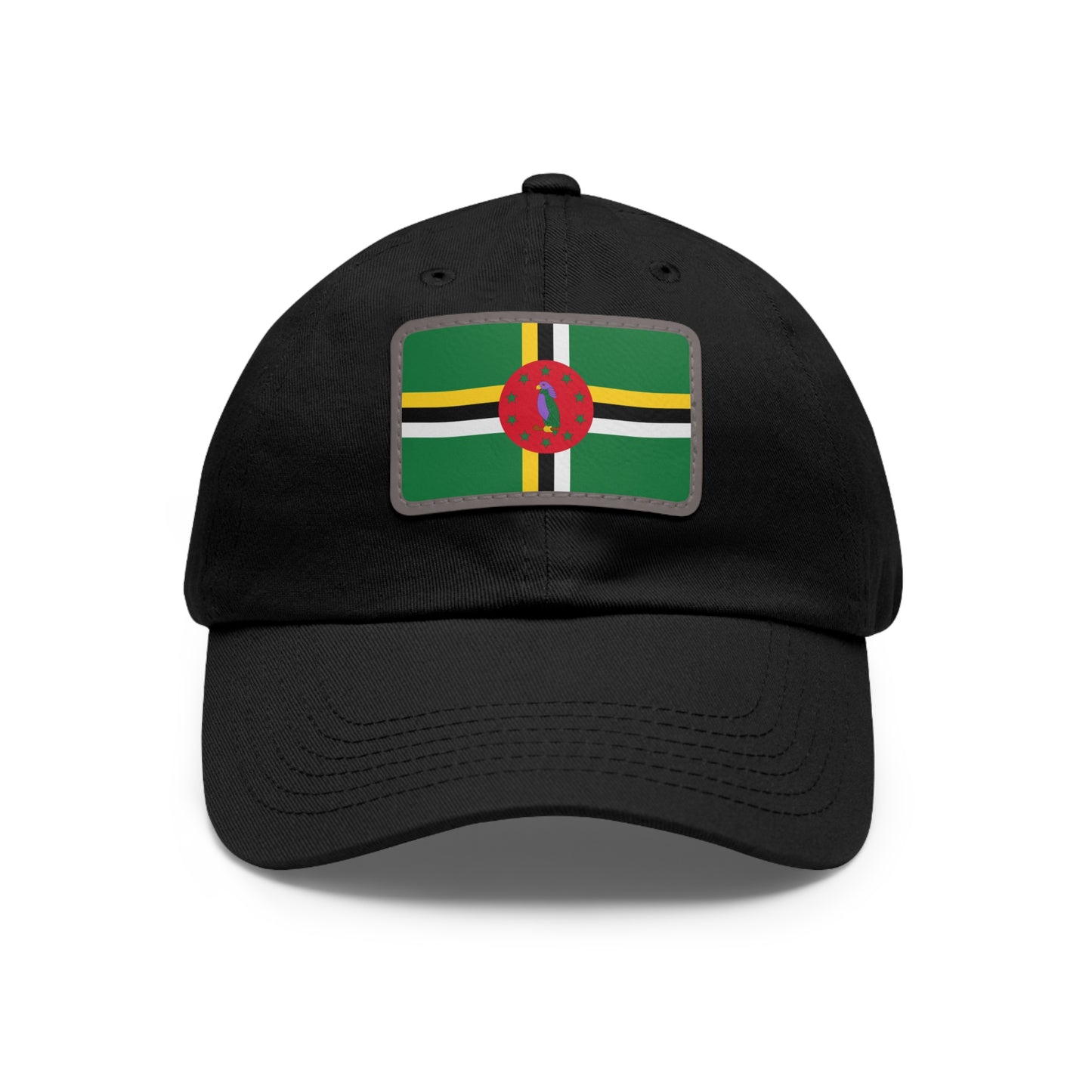 Flag Village Dominica Flag Hat Cap with Leather Patch