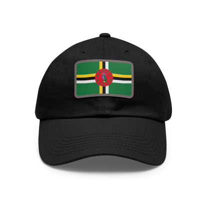 Flag Village Dominica Flag Hat Cap with Leather Patch