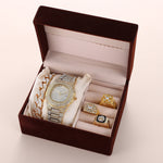 Flag Village Send Father Diamond-set Calendar Disc Watch Bracelet Ring Fashion Temperament Set Gift Box