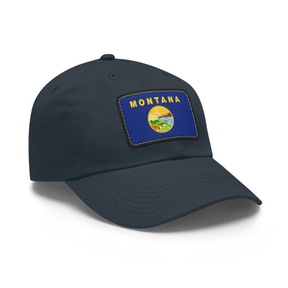 Flag Village USA Montana State Flag Hat Cap with Leather Patch