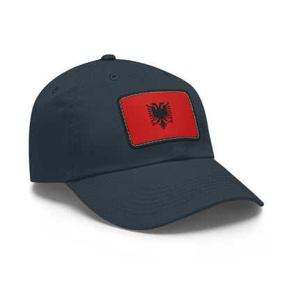 Flag Village Albania Flag Hat Cap with Leather Patch
