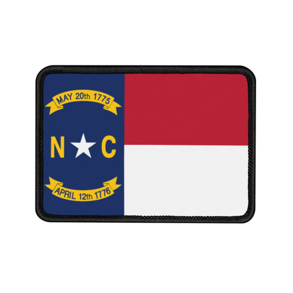 Flag Village North Carolina State Flag Embroidered Iron-On Patch