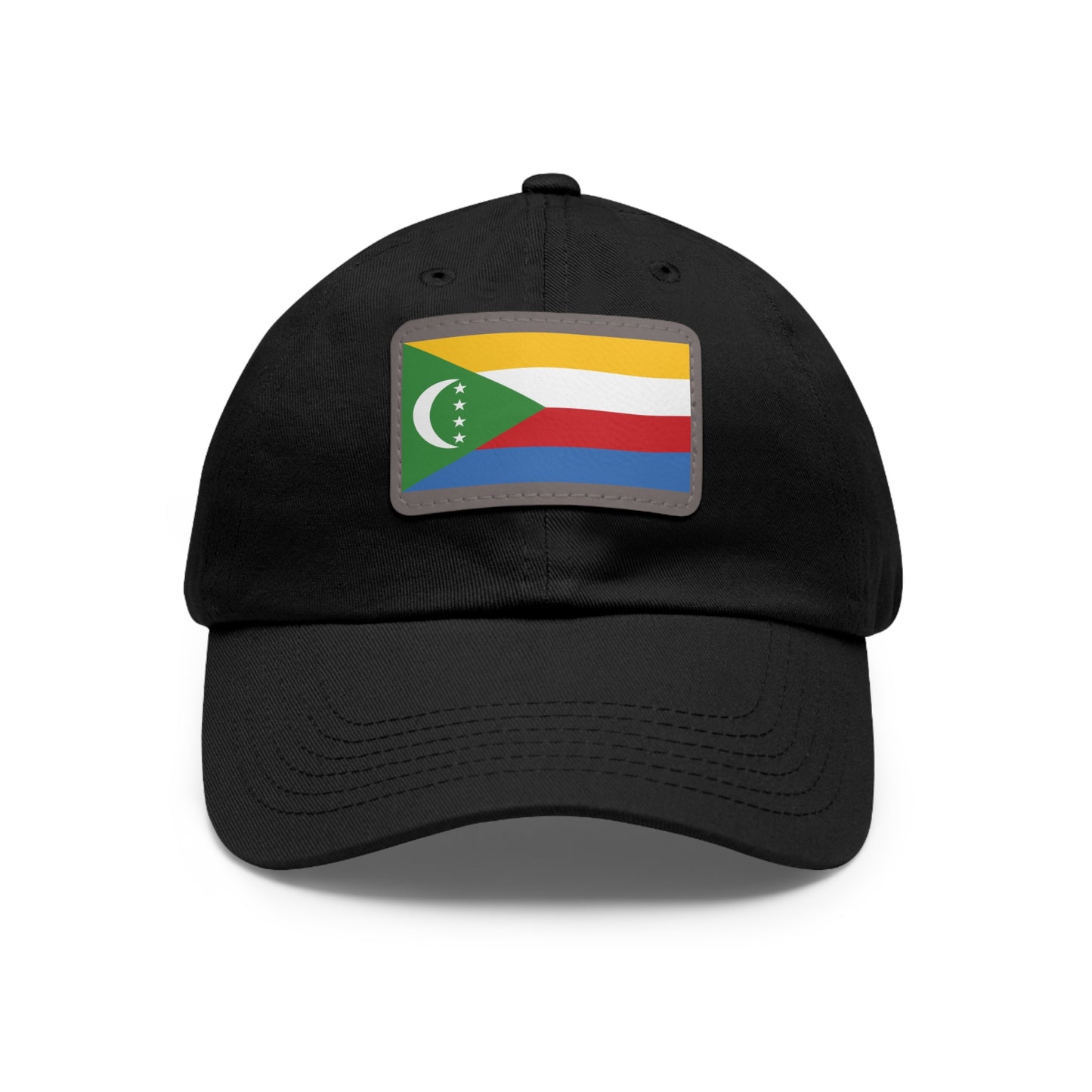Flag Village Comoros Flag Hat Cap with Leather Patch