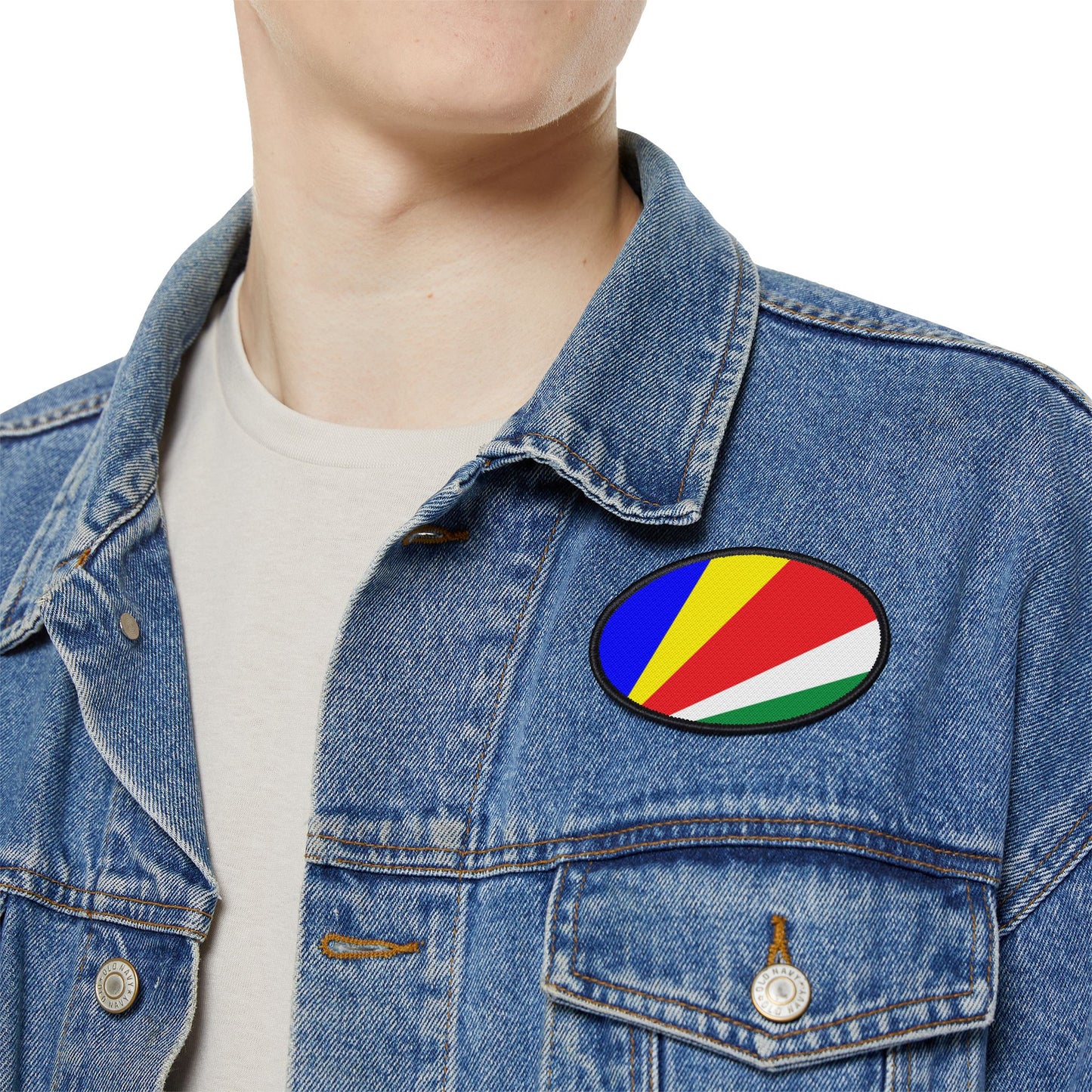 Flag Village Seychelles Flag Embroidery Iron-On Patches