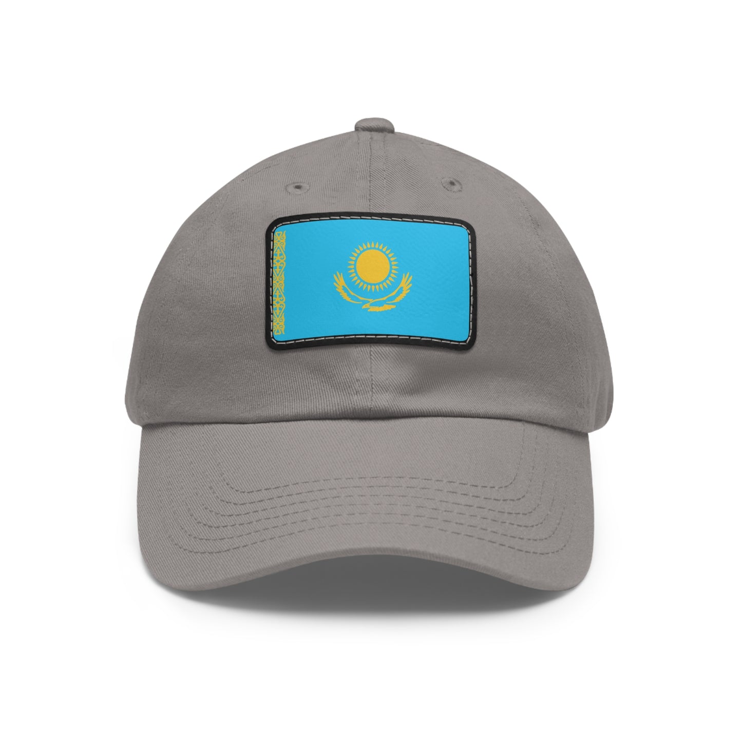 Flag Village Kazakhstan Flag Hat Cap with Leather Patch