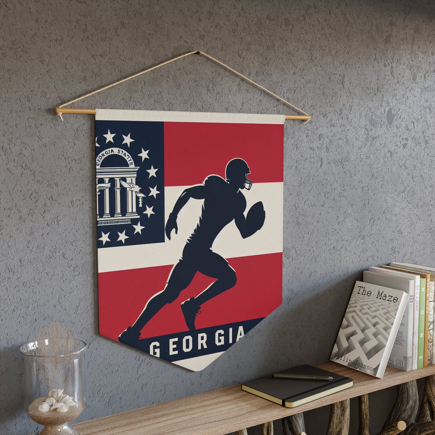 Flag Village Georgia State Flag Pennant Sporting Home Wall decoration GA0001