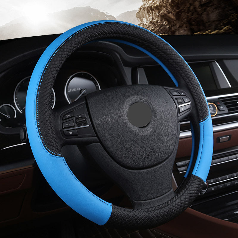 Flag Village Auto Tools Universal Leather Car Steering Wheel Cover