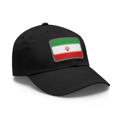 Flag Village Iran Flag Hat Cap with Leather Patch