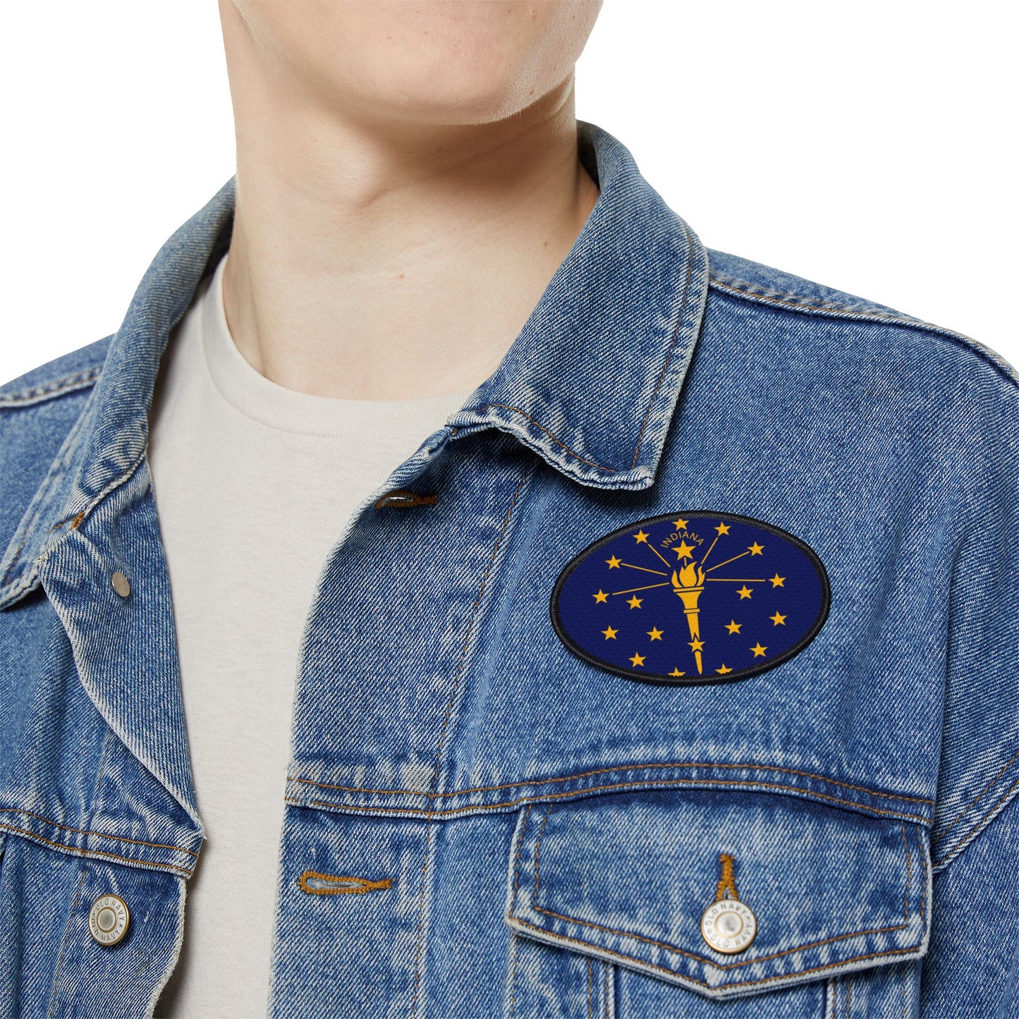 Flag Village Indiana State Flag Embroidery Iron-On Patches