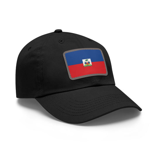 Flag Village Haiti Flag Hat Cap with Leather Patch