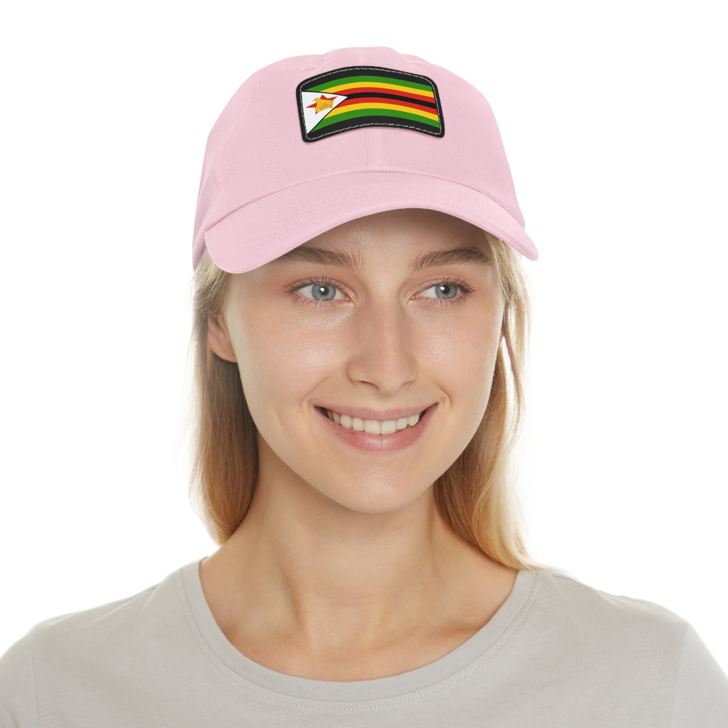 Flag Village Zimbabwe Flag Hat Cap with Leather Patch