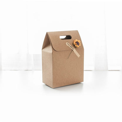 Flag Village Simple Vintage Kraft Gift Bag Gift Box Birthday Gift Bag