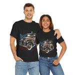 Flag Village USA Vintage Car Flag T-SHIRT Heavy Cotton Tee USA0012