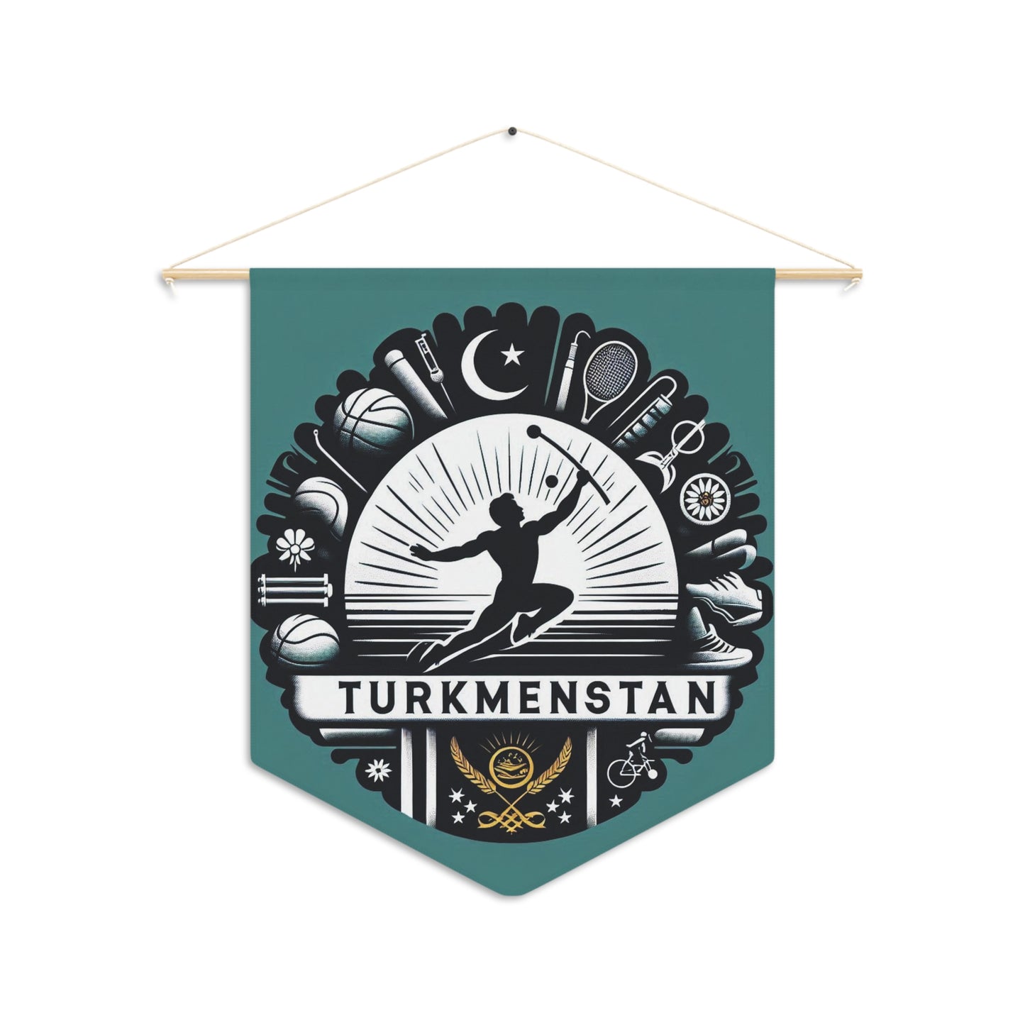 Flag Village Turkmenistan Flag Pennant Sporting Home Wall decoration TKM0001