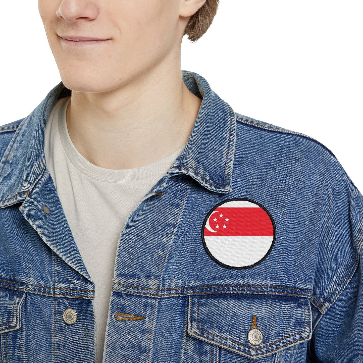 Flag Village Singapore Flag Embroidery Iron-On Patches