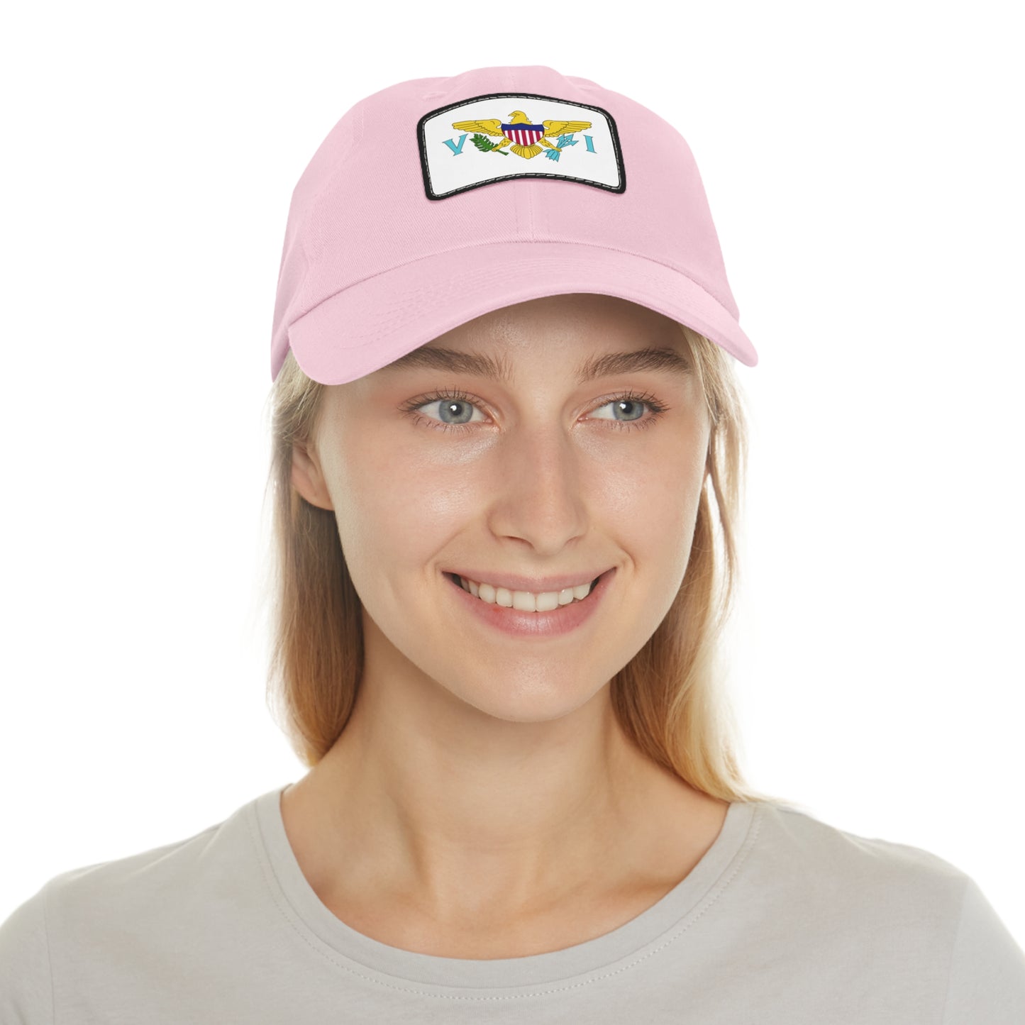 Flag Village Virgin Islands(U.S. Virgin Islands) Flag Hat Cap with Leather Patch
