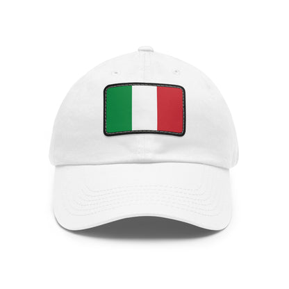 Flag Village Italy Flag Hat Cap with Leather Patch