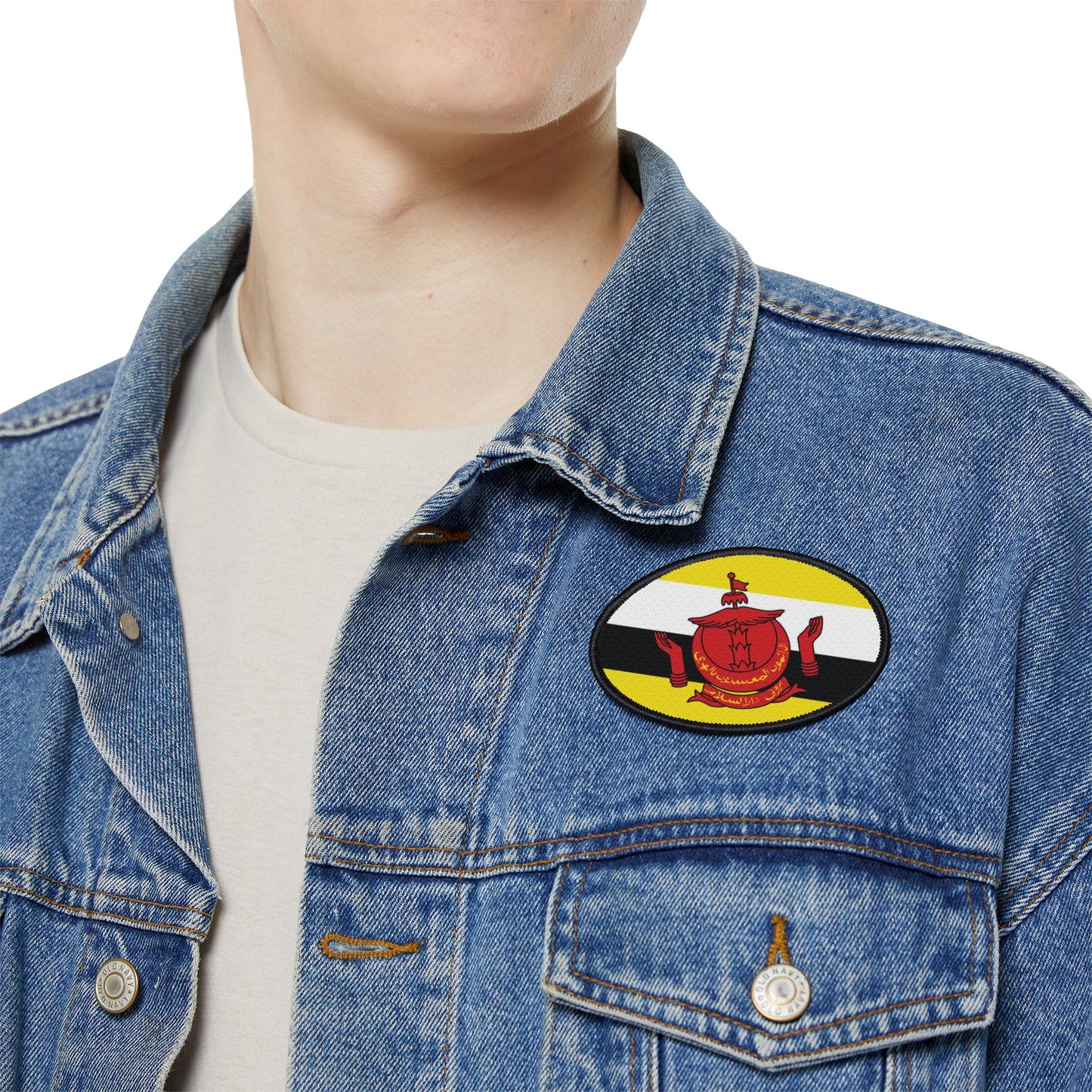 Flag Village Brunei Flag Embroidery Iron-On Patches